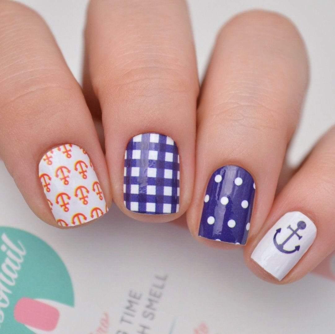 Personail Nail Wraps Nautical