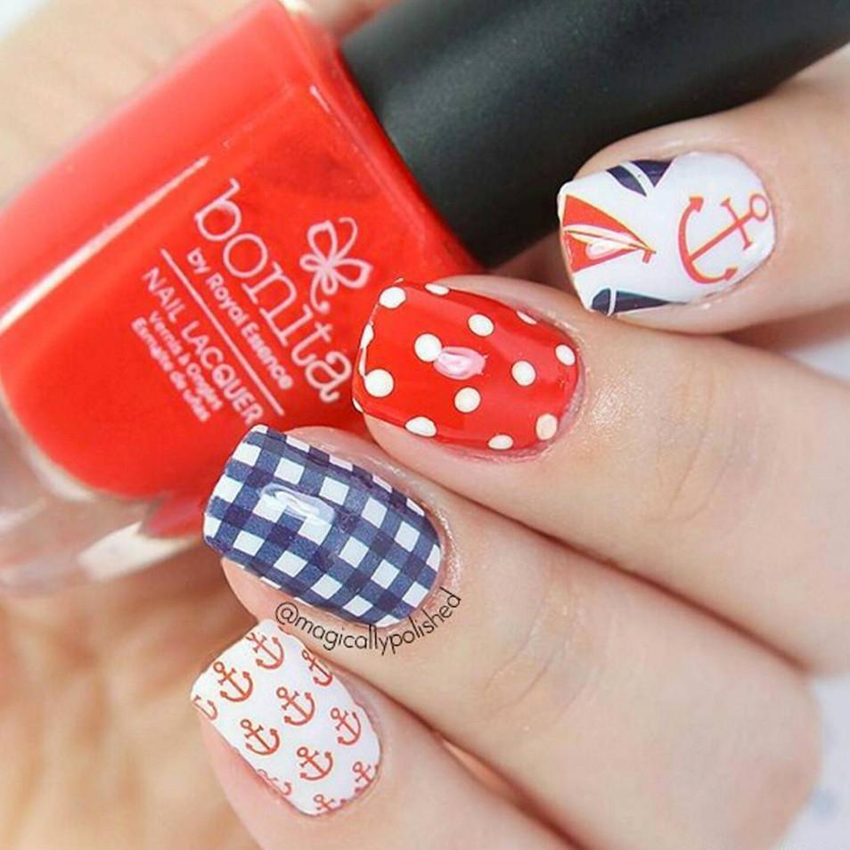 Personail Nail Wraps Nautical