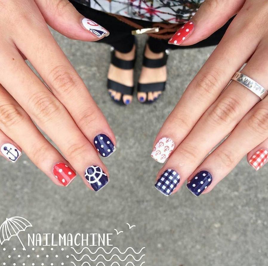 Personail Nail Wraps Nautical