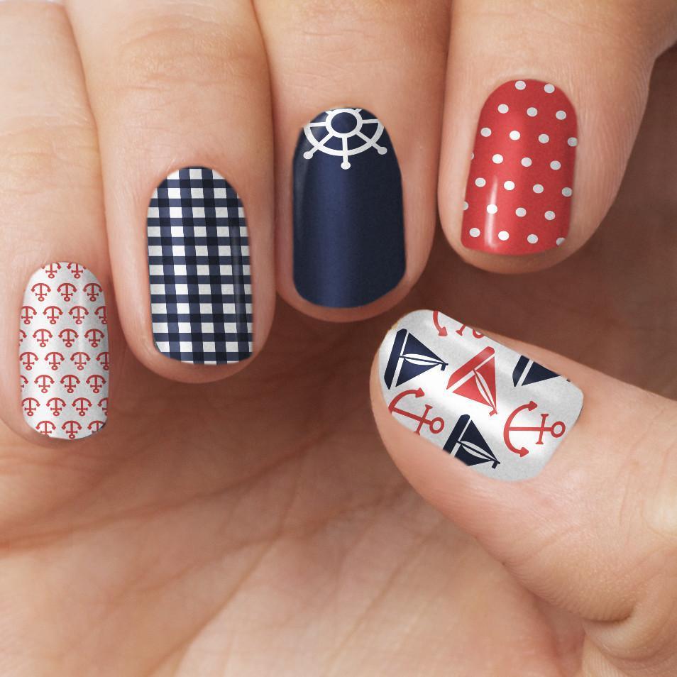 Personail Nail Wraps Nautical