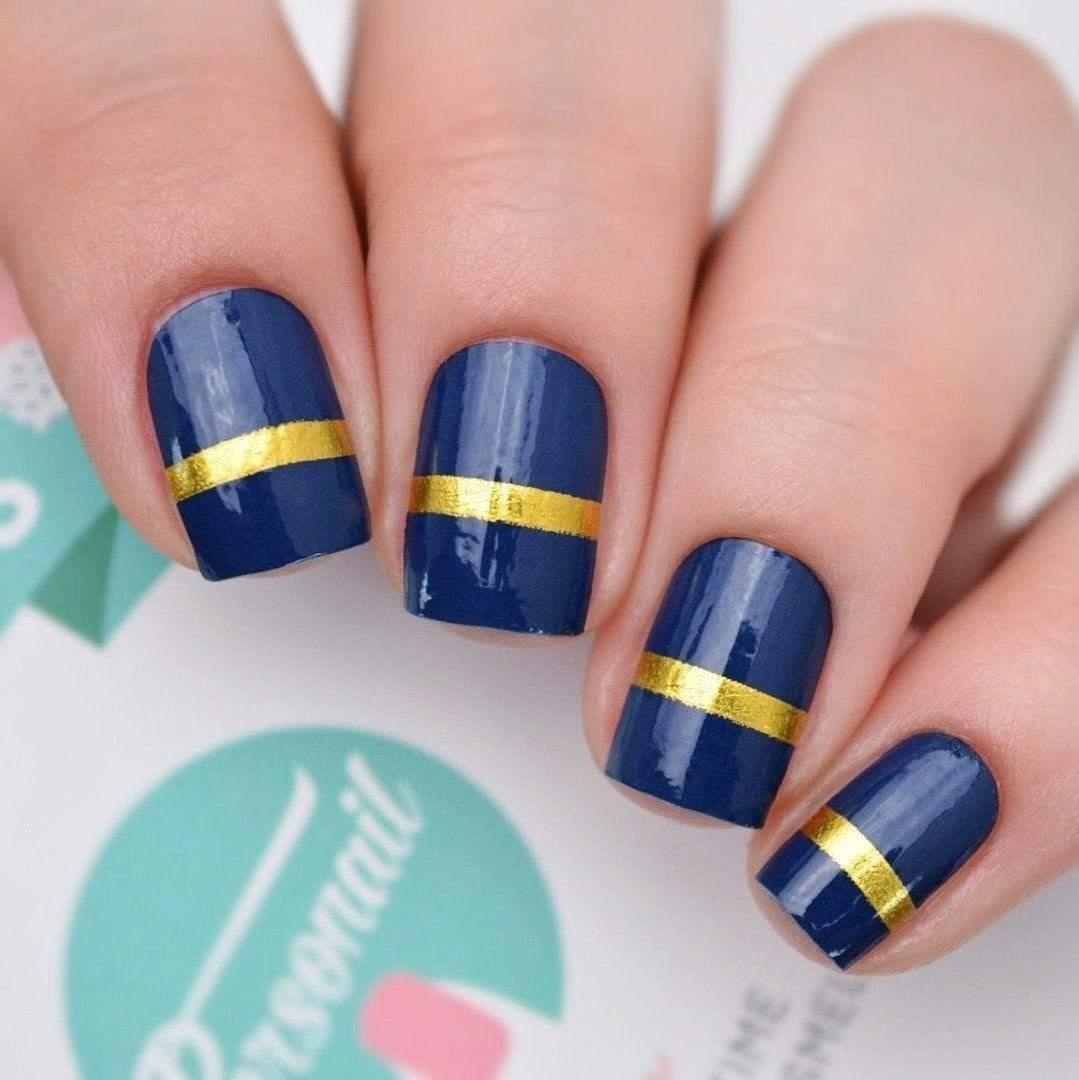 Personail Nail Wraps Navy Nail Polish Wraps