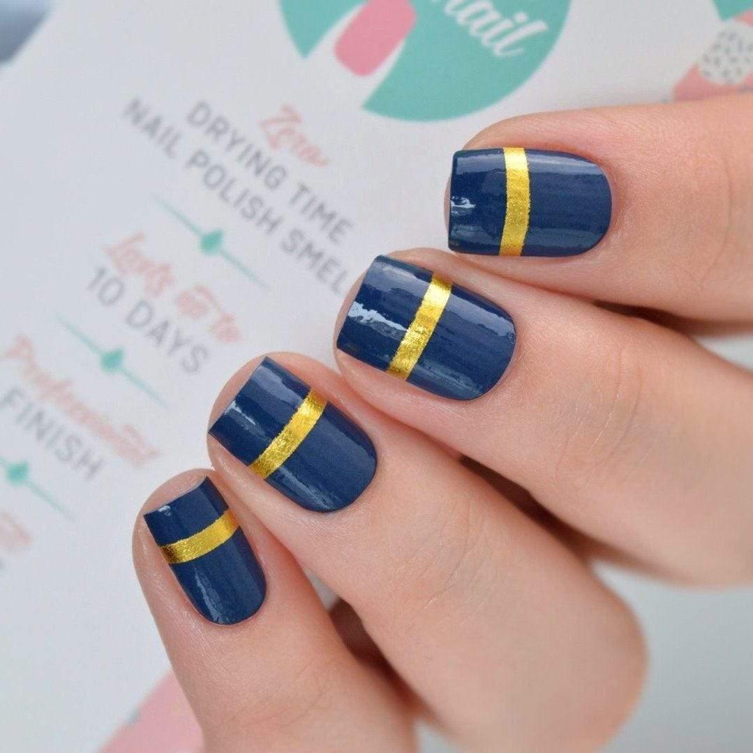 Personail Nail Wraps Navy Nail Polish Wraps