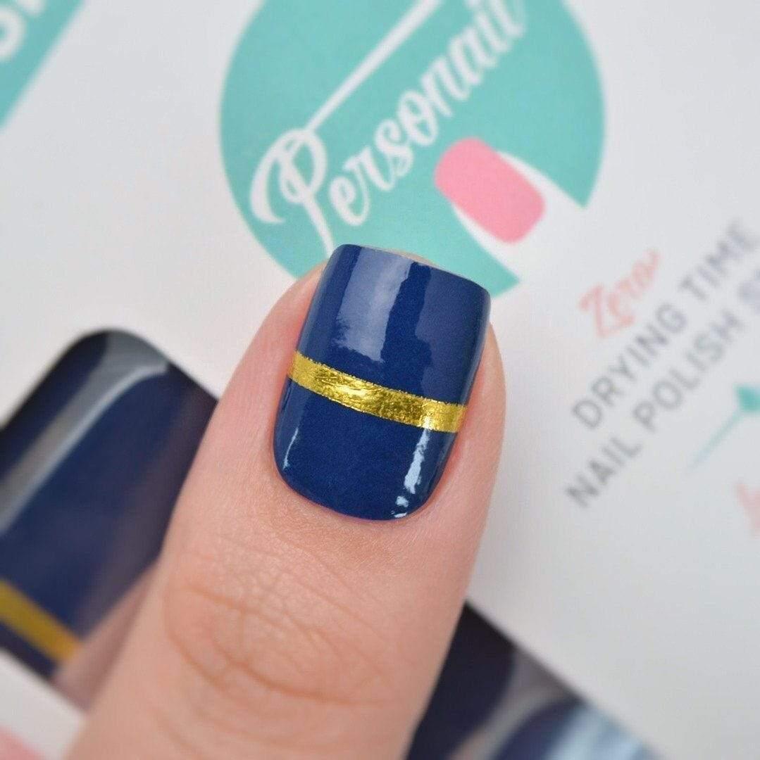 Personail Nail Wraps Navy Nail Polish Wraps