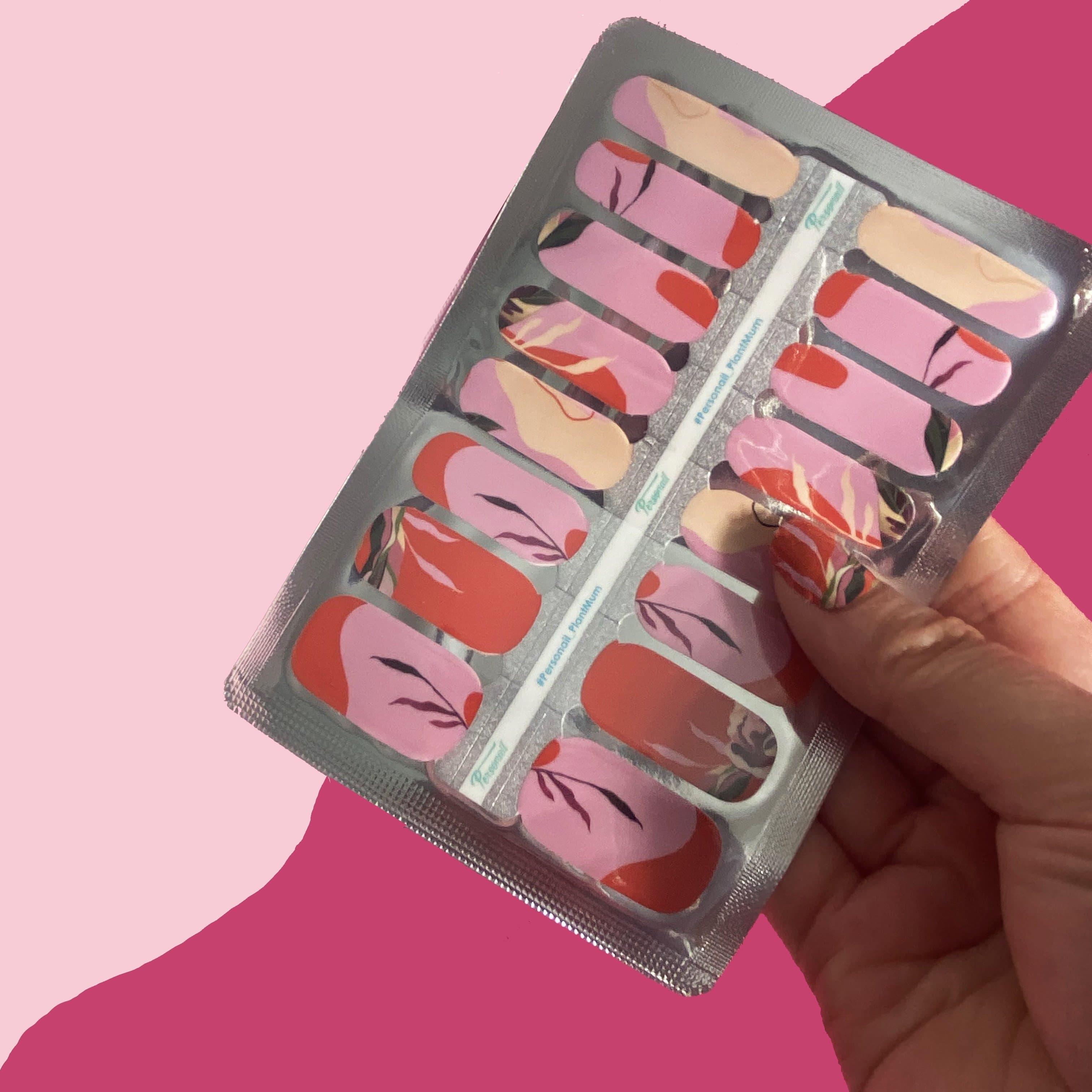 Personail Nail Wraps Plant Mum