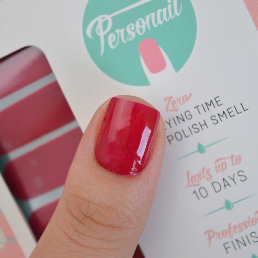 Personail Nail Wraps Ruby Red