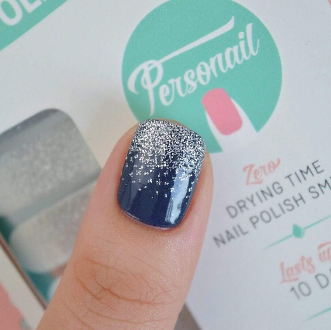Personail Nail Wraps Silver Tips 2.0 (Transparent)