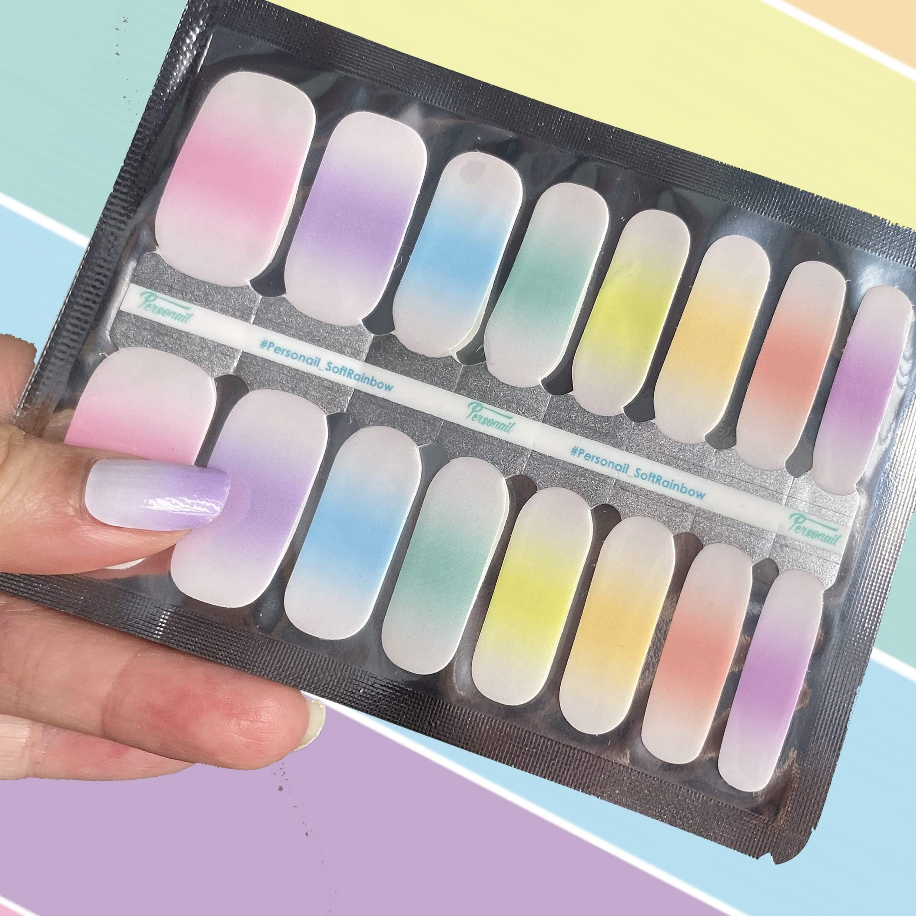 Personail Nail Wraps Soft Rainbow (Limited Edition 100 pieces only)