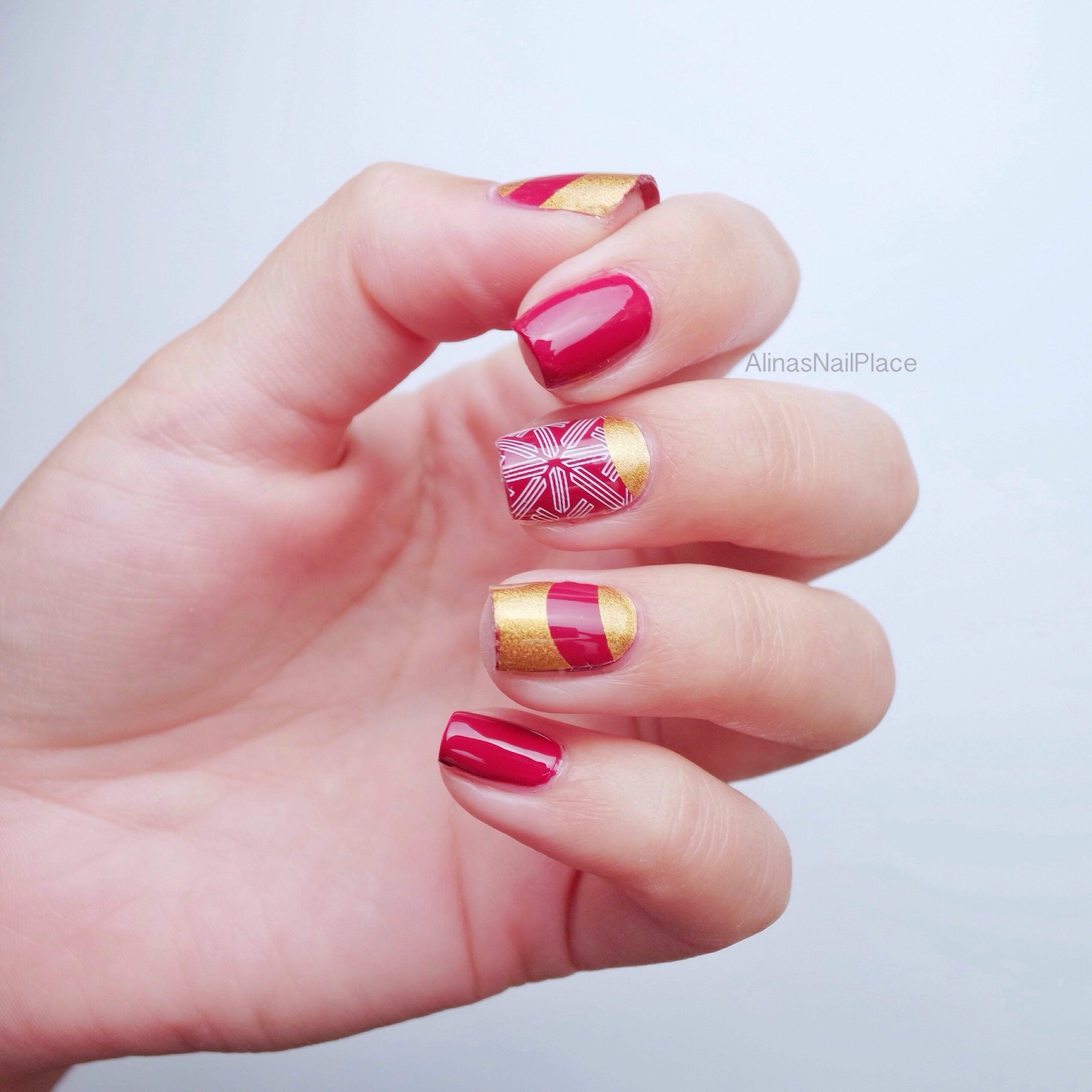 Personail Nail Wraps Transparent Gold Lace