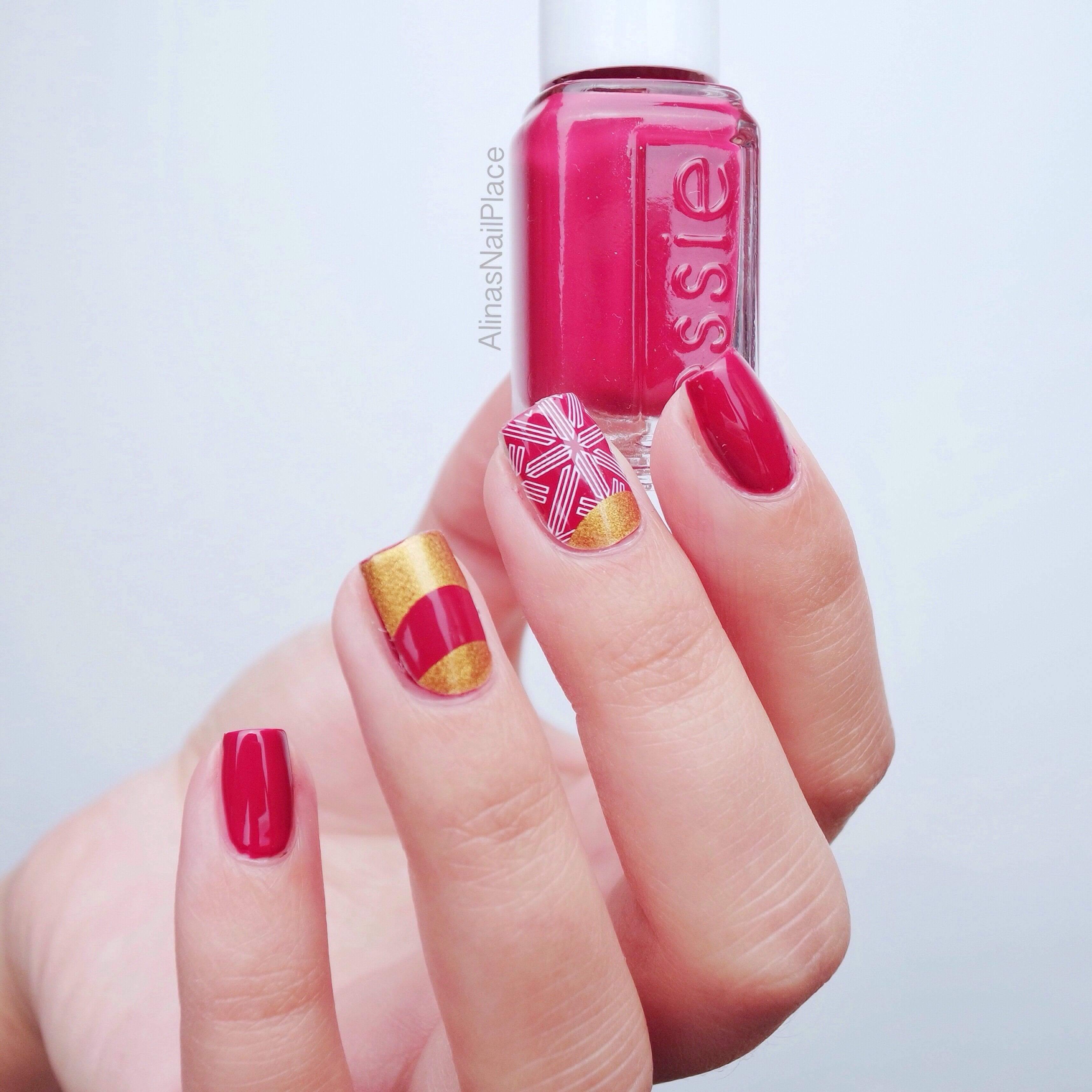 Personail Nail Wraps Transparent Gold Lace