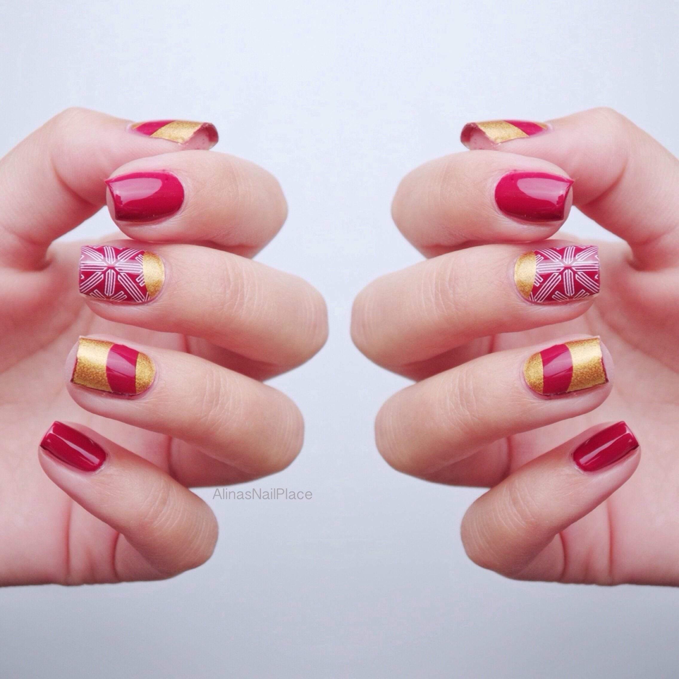 Personail Nail Wraps Transparent Gold Lace