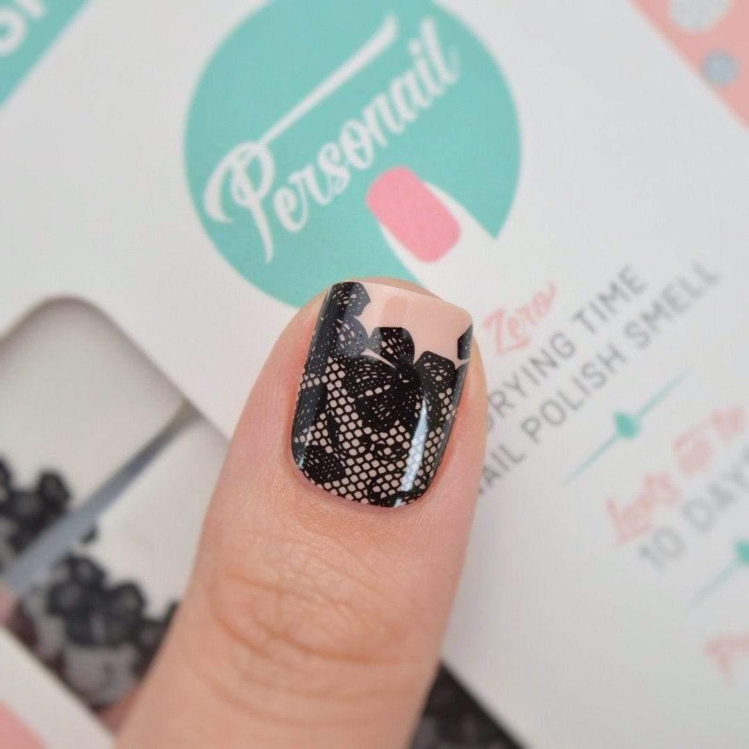 Personail Nail Wraps Victoria Black (Transparent)