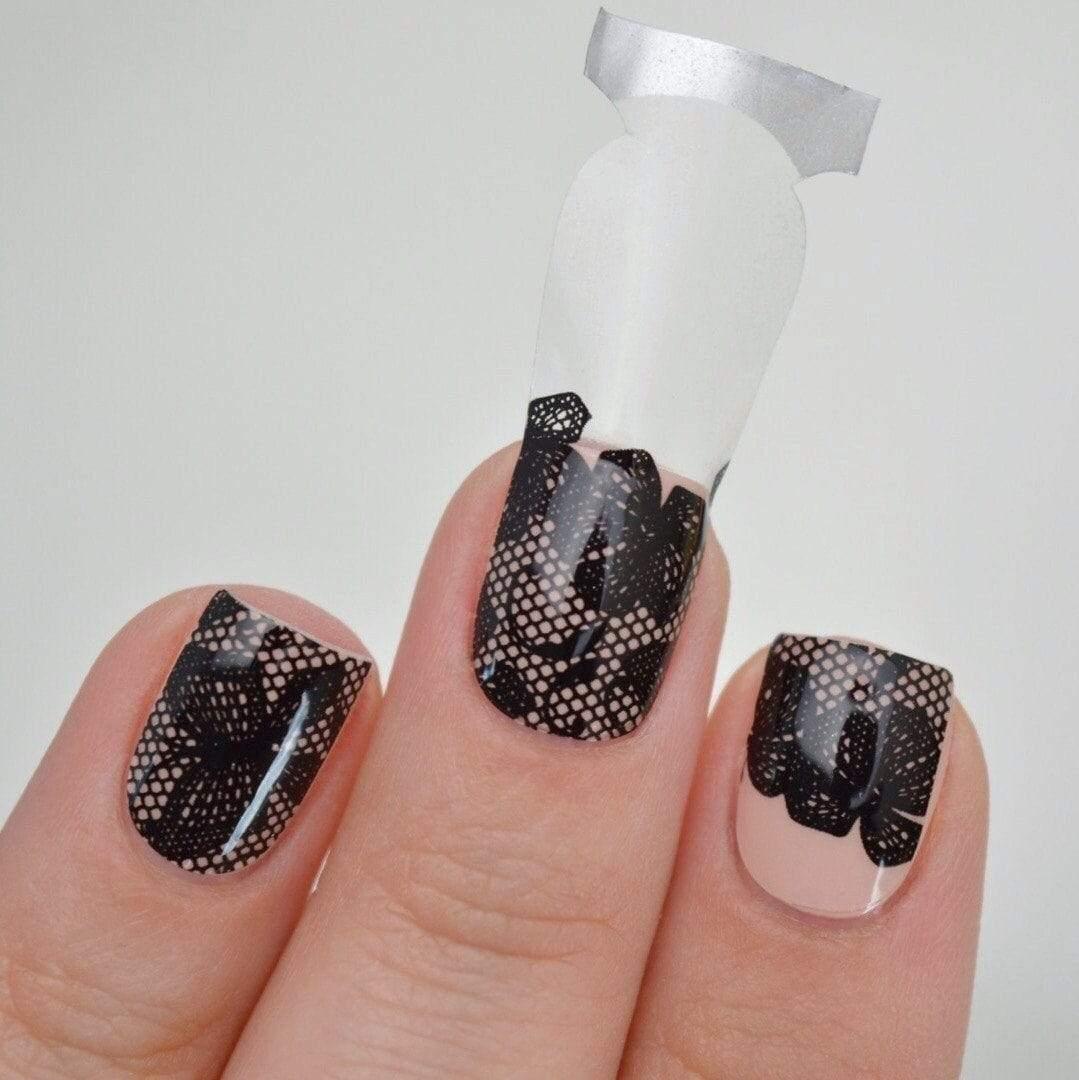 Personail Nail Wraps Victoria Black (Transparent)