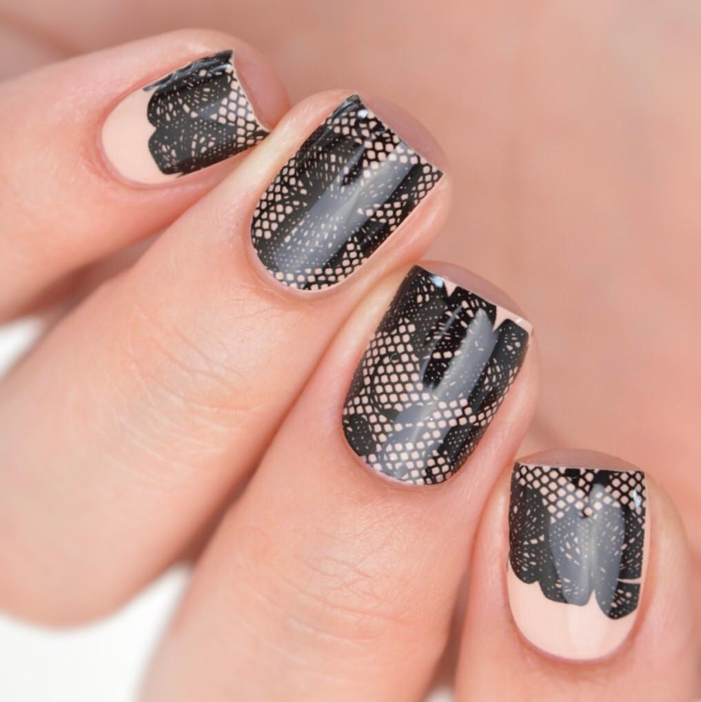 Personail Nail Wraps Victoria Black (Transparent)