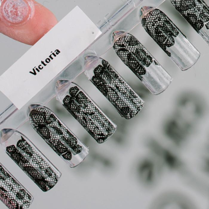 Personail Nail Wraps Victoria Black (Transparent)