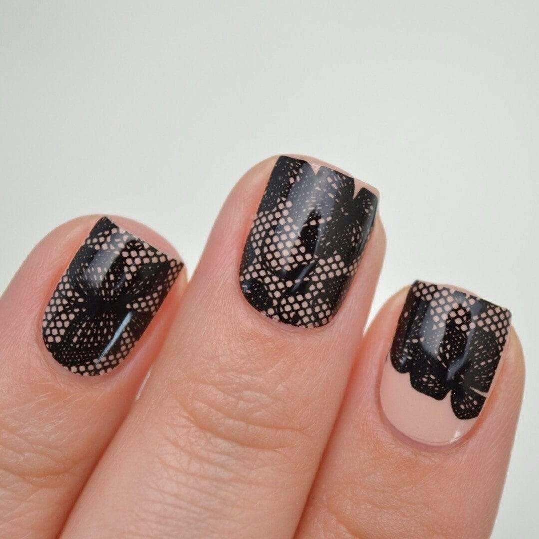 Personail Nail Wraps Victoria Black (Transparent)