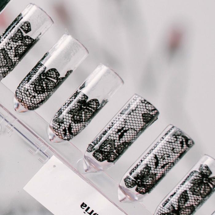 Personail Nail Wraps Victoria Black (Transparent)