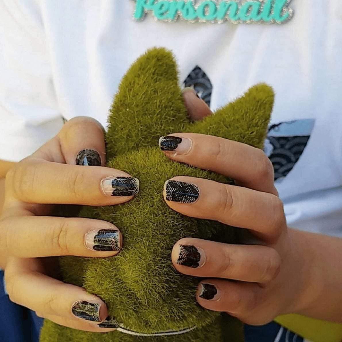 Personail Nail Wraps Victoria Black (Transparent)
