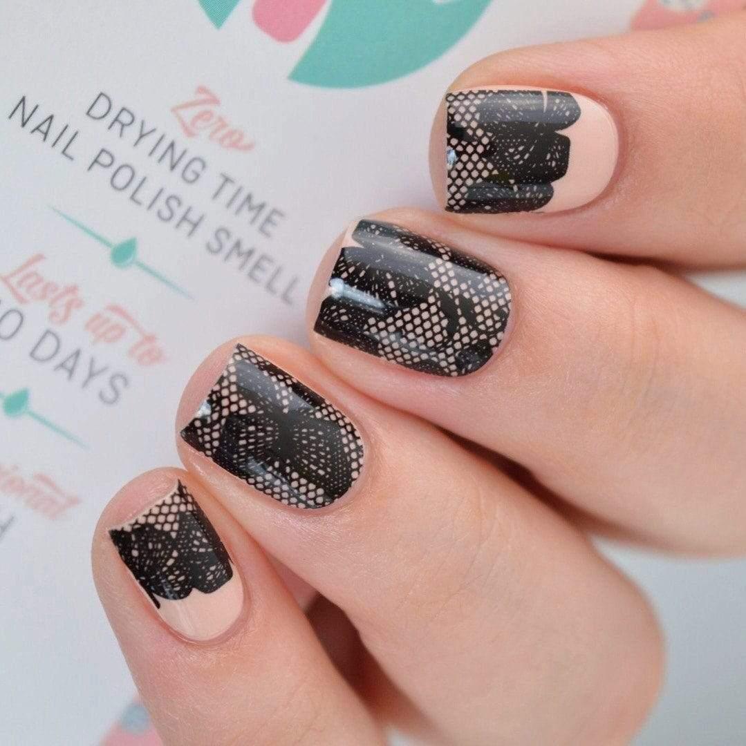 Personail Nail Wraps Victoria Black (Transparent)