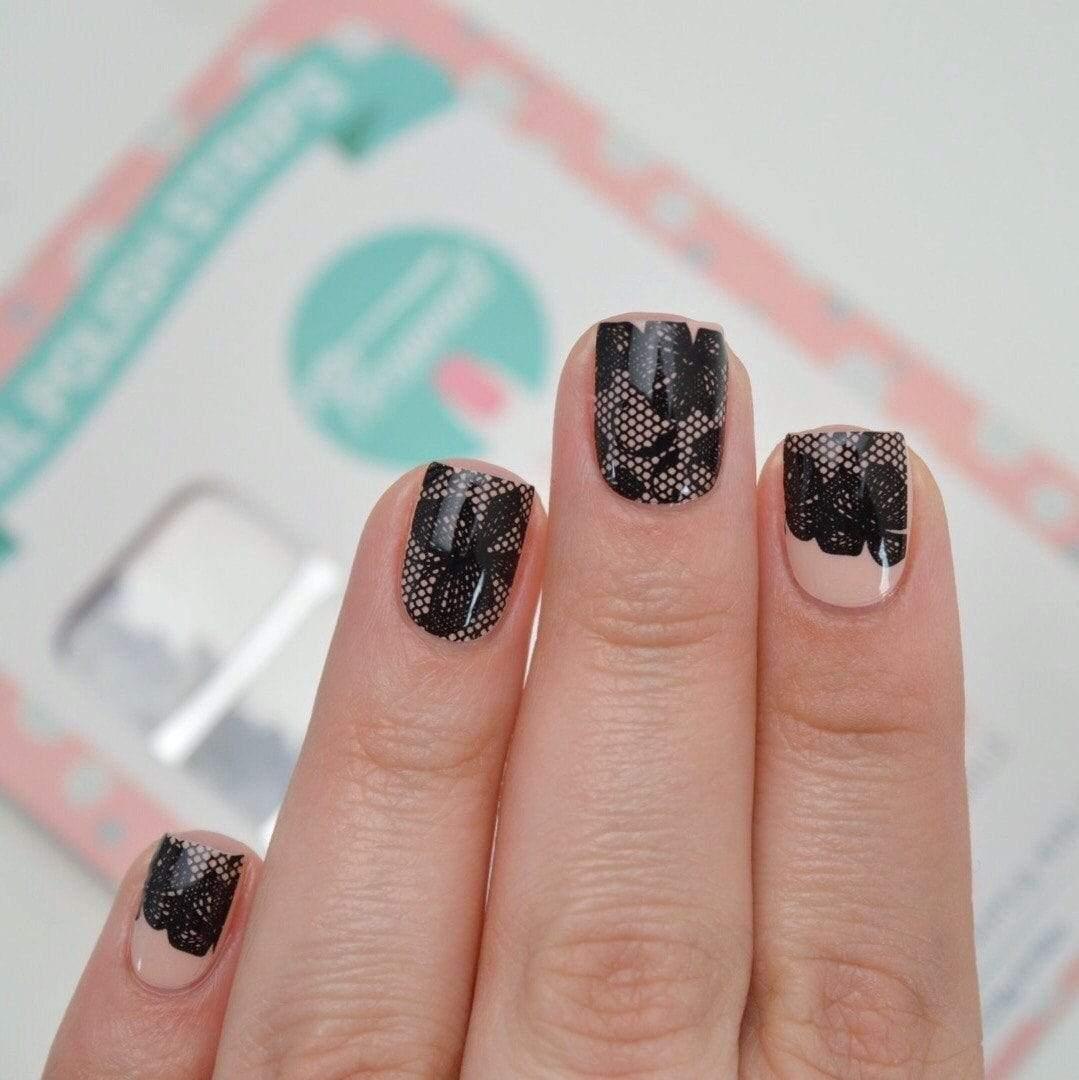 Personail Nail Wraps Victoria Black (Transparent)