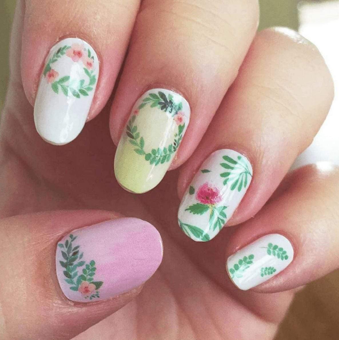 Personail Nail Wraps Watercolour Flower