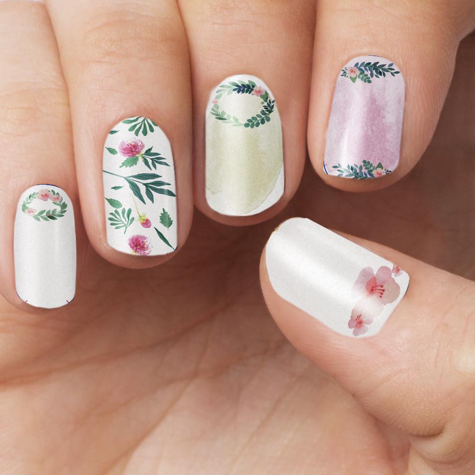 Personail Nail Wraps Watercolour Flower