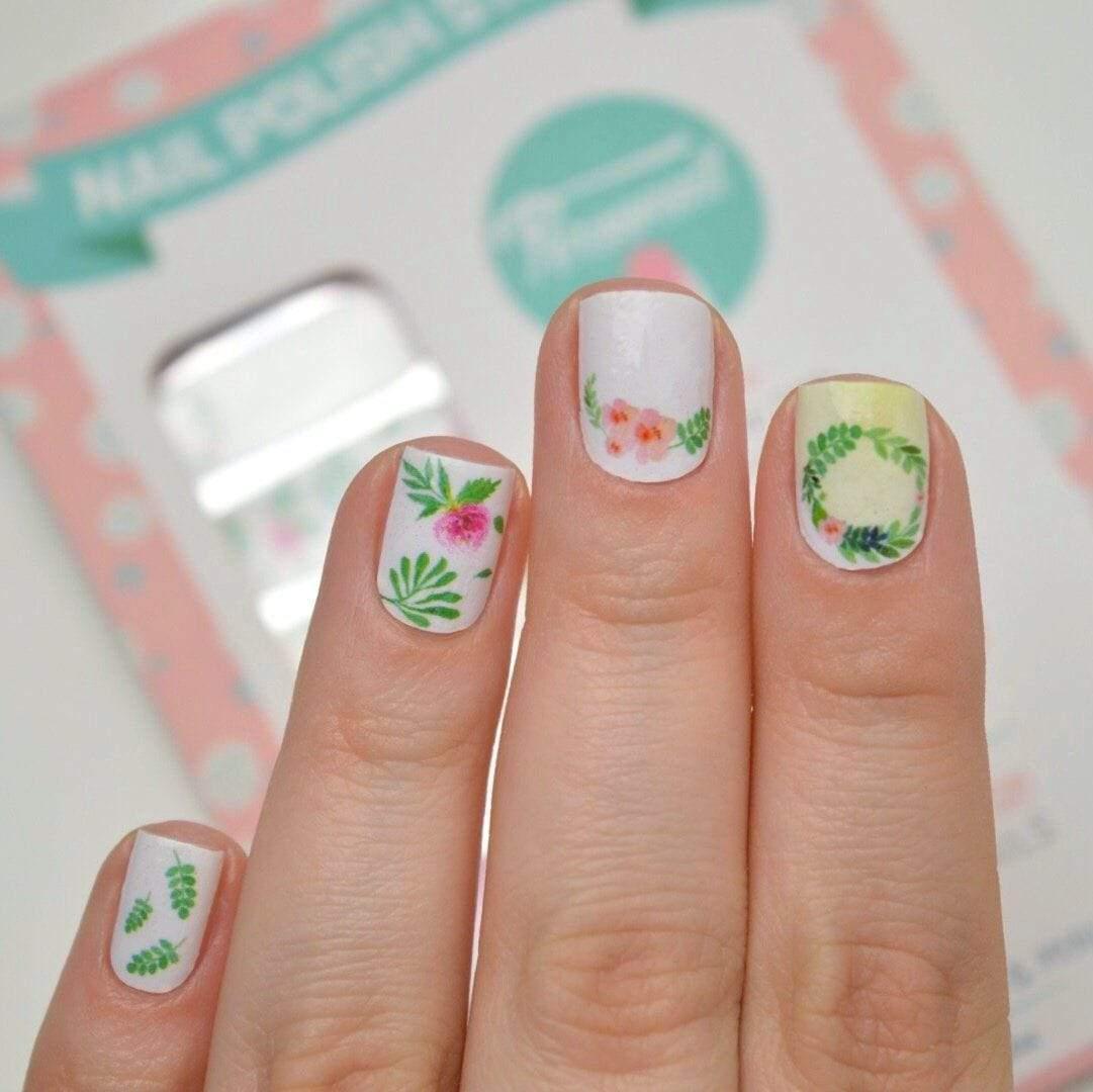 Personail Nail Wraps Watercolour Flower