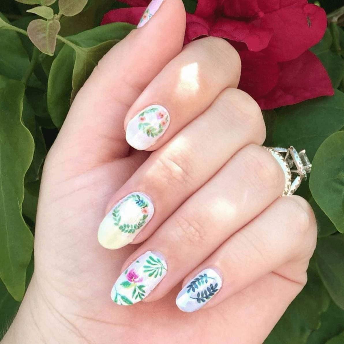 Personail Nail Wraps Watercolour Flower