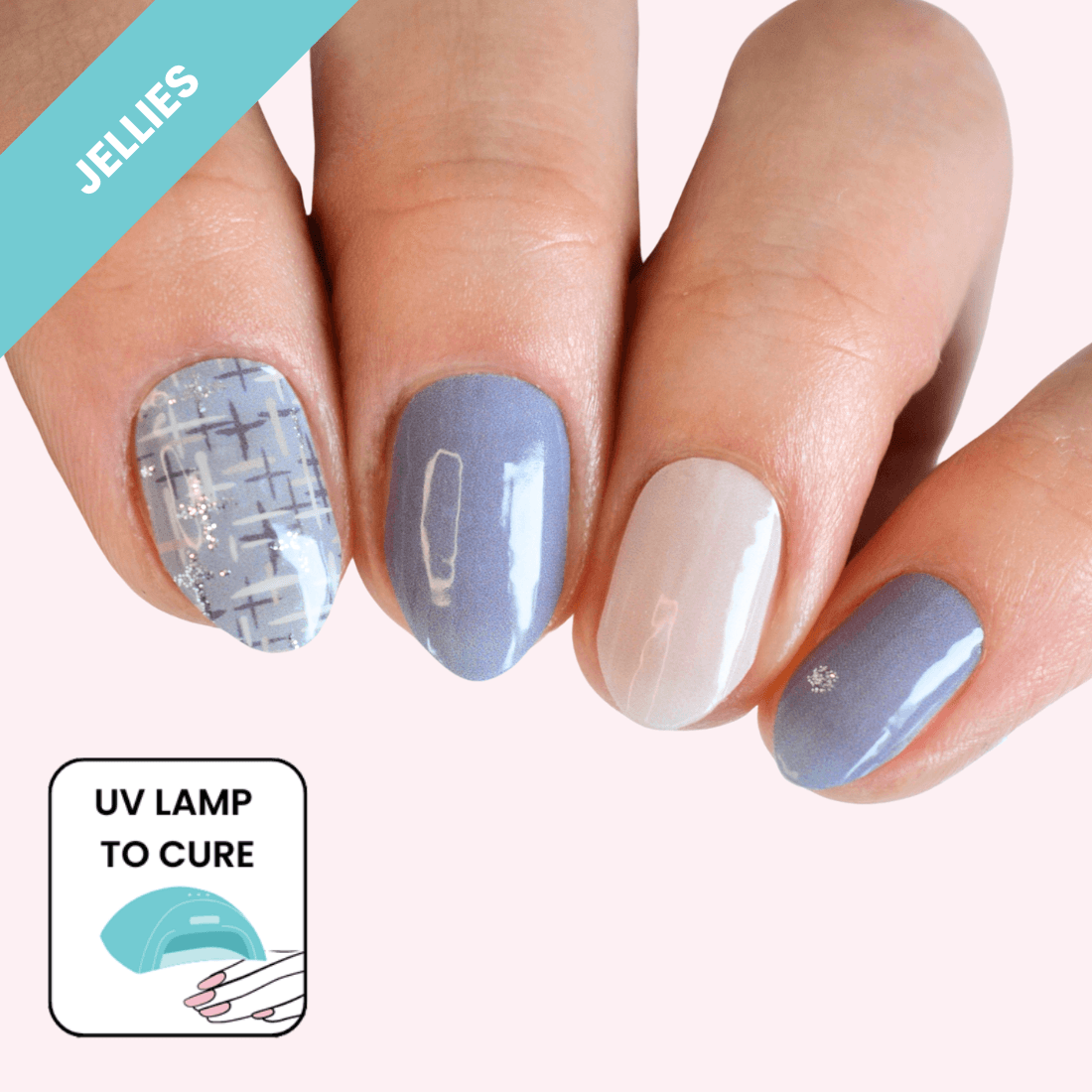 Tweed | Jellies DIY Soft Semi Cured Gel Nail Wraps