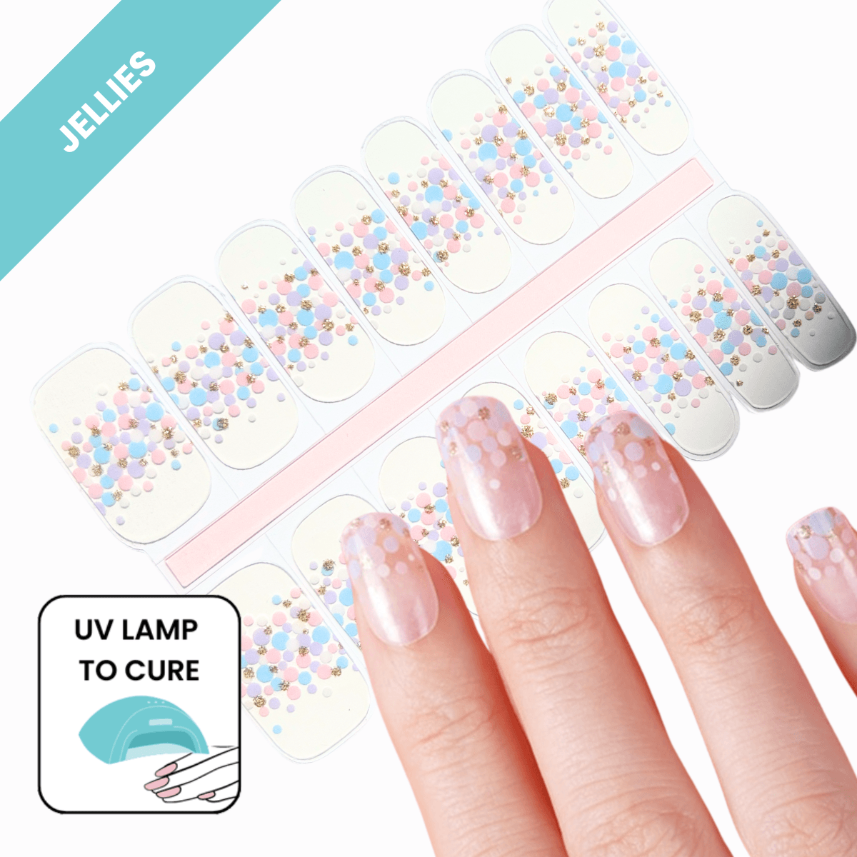 Confetti Fun | Jellies DIY Soft Semi Cured Gel Nail Wraps