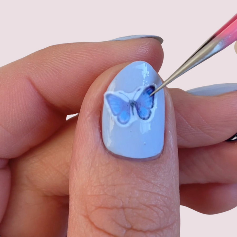 Pick up with tweezers