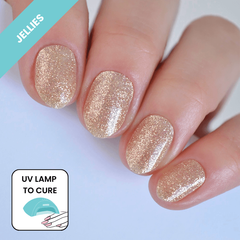 Golden | Jellies DIY Soft Semi Cured Gel Nail Wraps