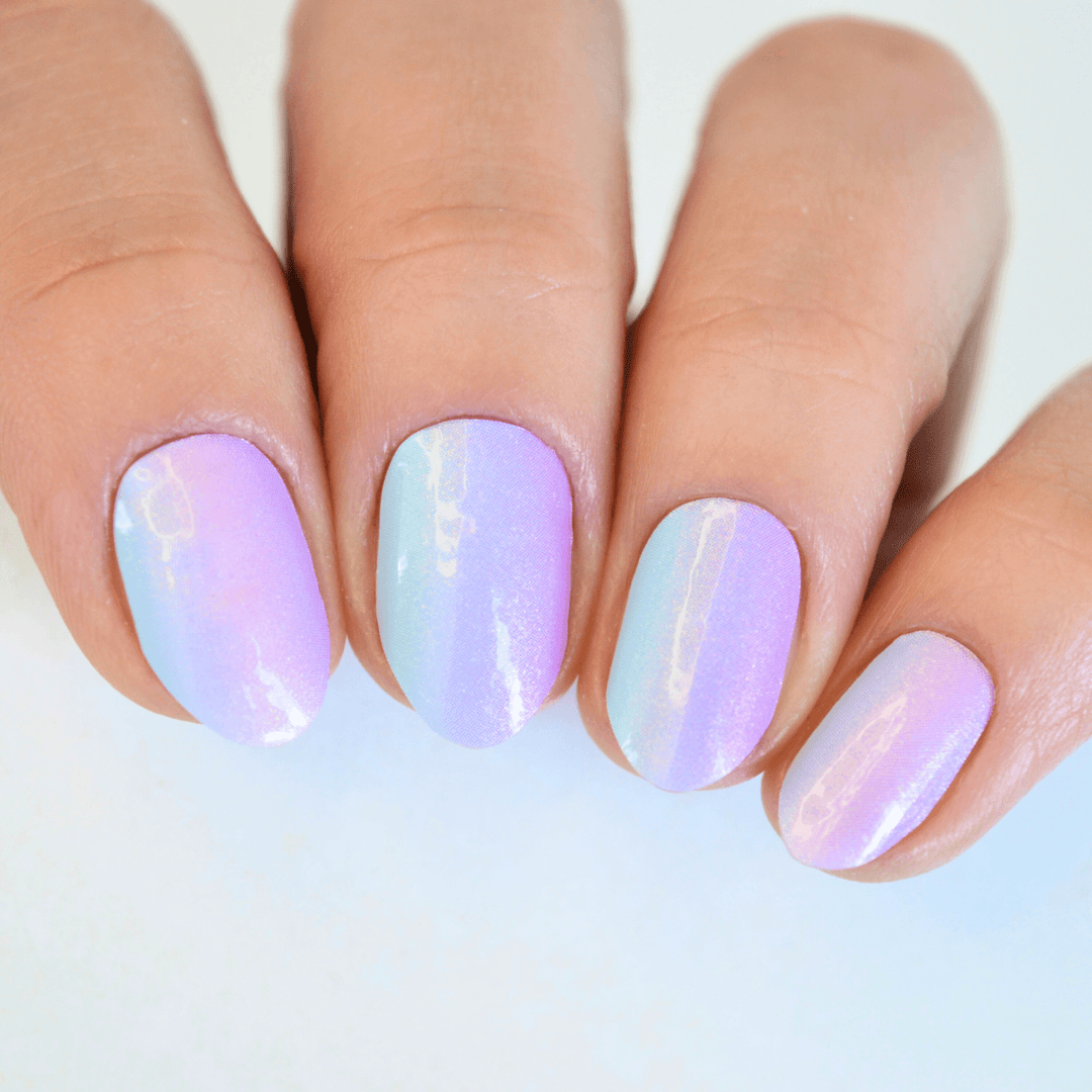 Popsicle | Purple Blue Nail Polish Wraps