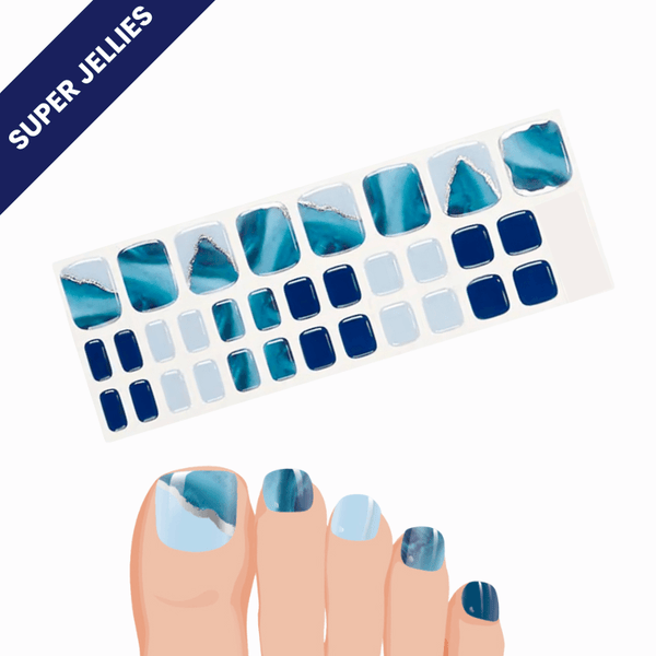 (Pedi/Toes) River Semi Cured Gel Nail Wraps