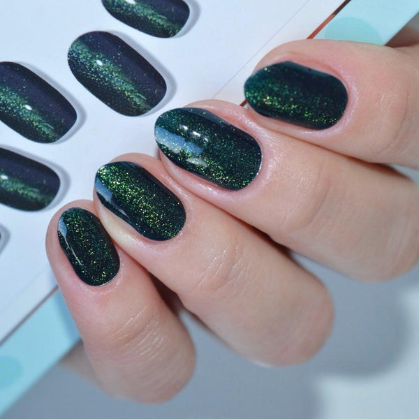 Cat Eye (Green) | Super Jellies DIY Hard Semi Cured Gel Nail Wraps