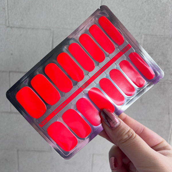 Fluro | Neon Orange Nail Polish Wrap