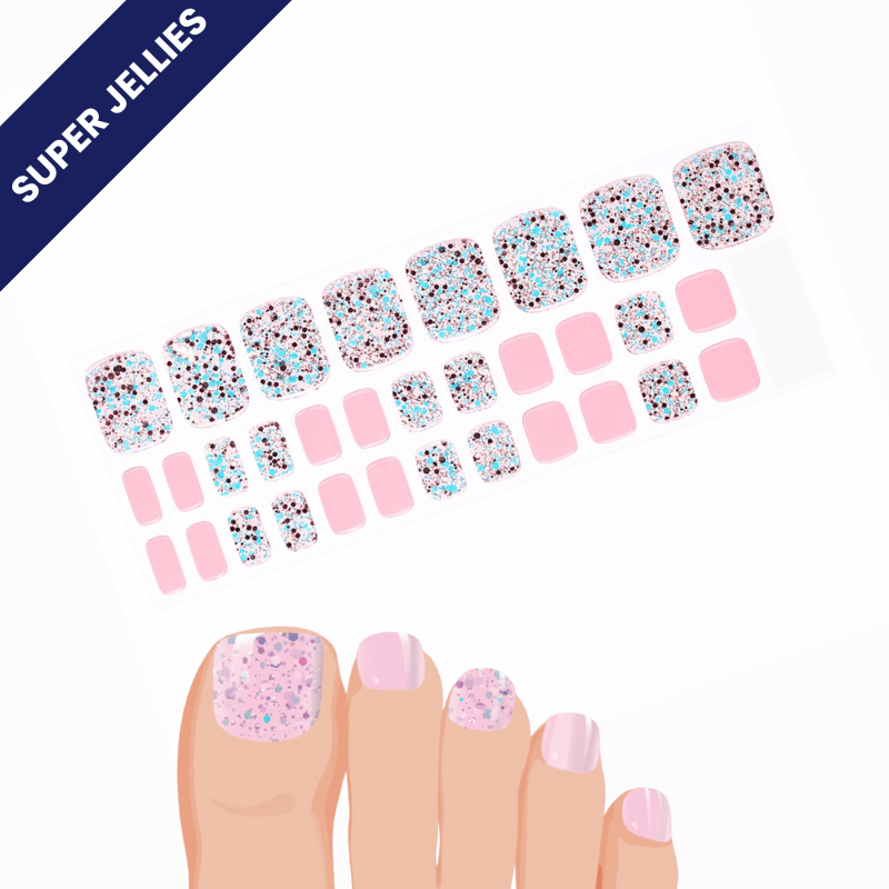 (Pedi/Toes) Twinkle Toes Semi Cured Gel Nail Wraps