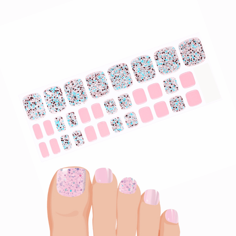 (Pedi/Toes) Twinkle Toes Semi Cured Gel Nail Wraps