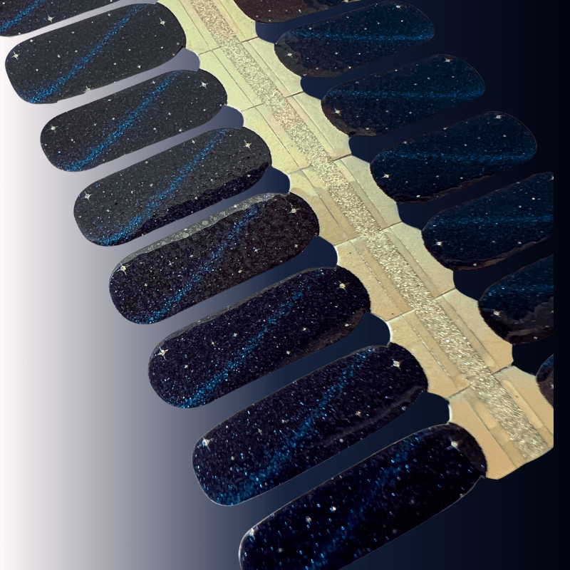 Midnights (Eras Tour) | Dark Blue Cat Eye Nail Polish Wrap