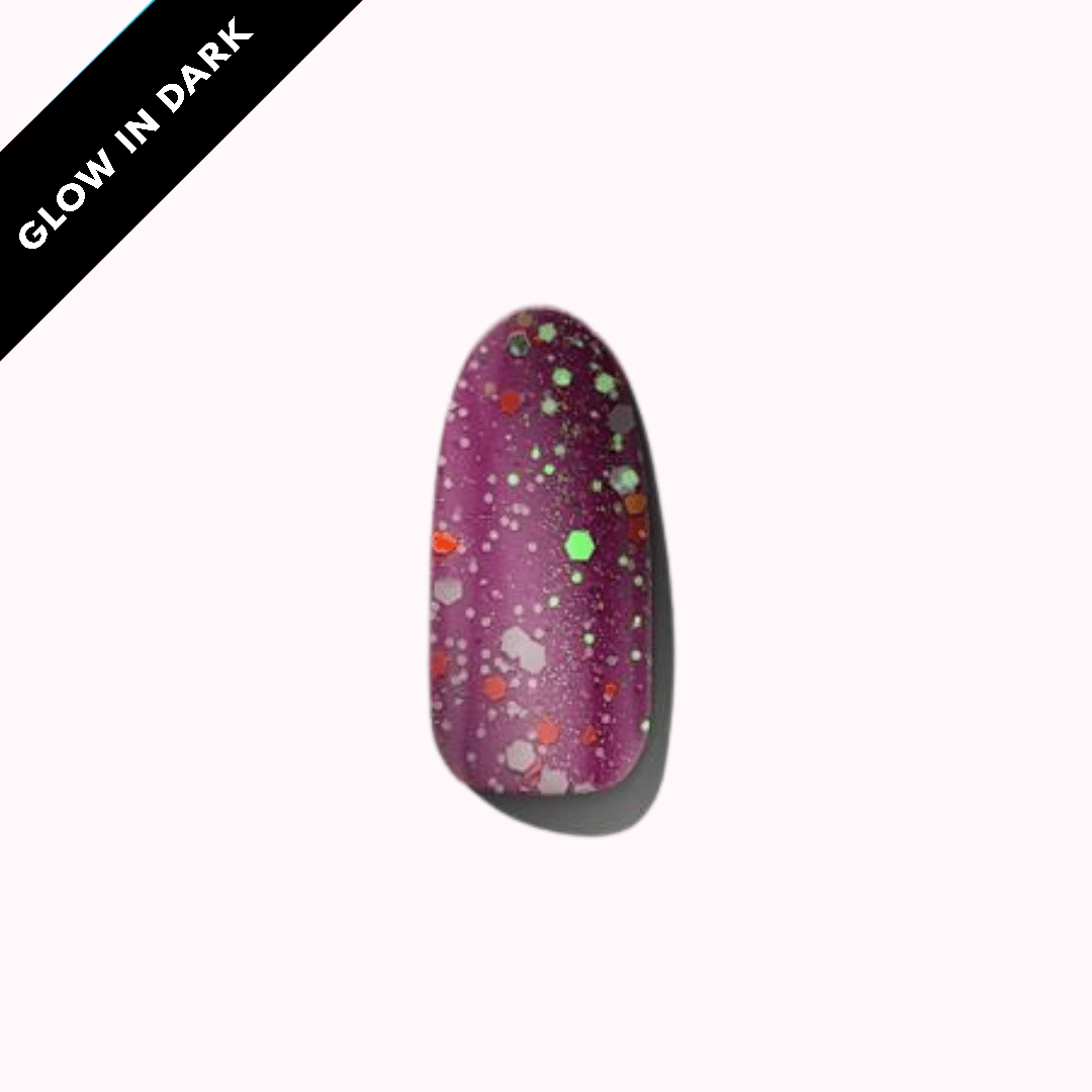 Rhubarb (Glow in the dark) | Super Jellies DIY Hard Semi Cured Gel Nail Wraps