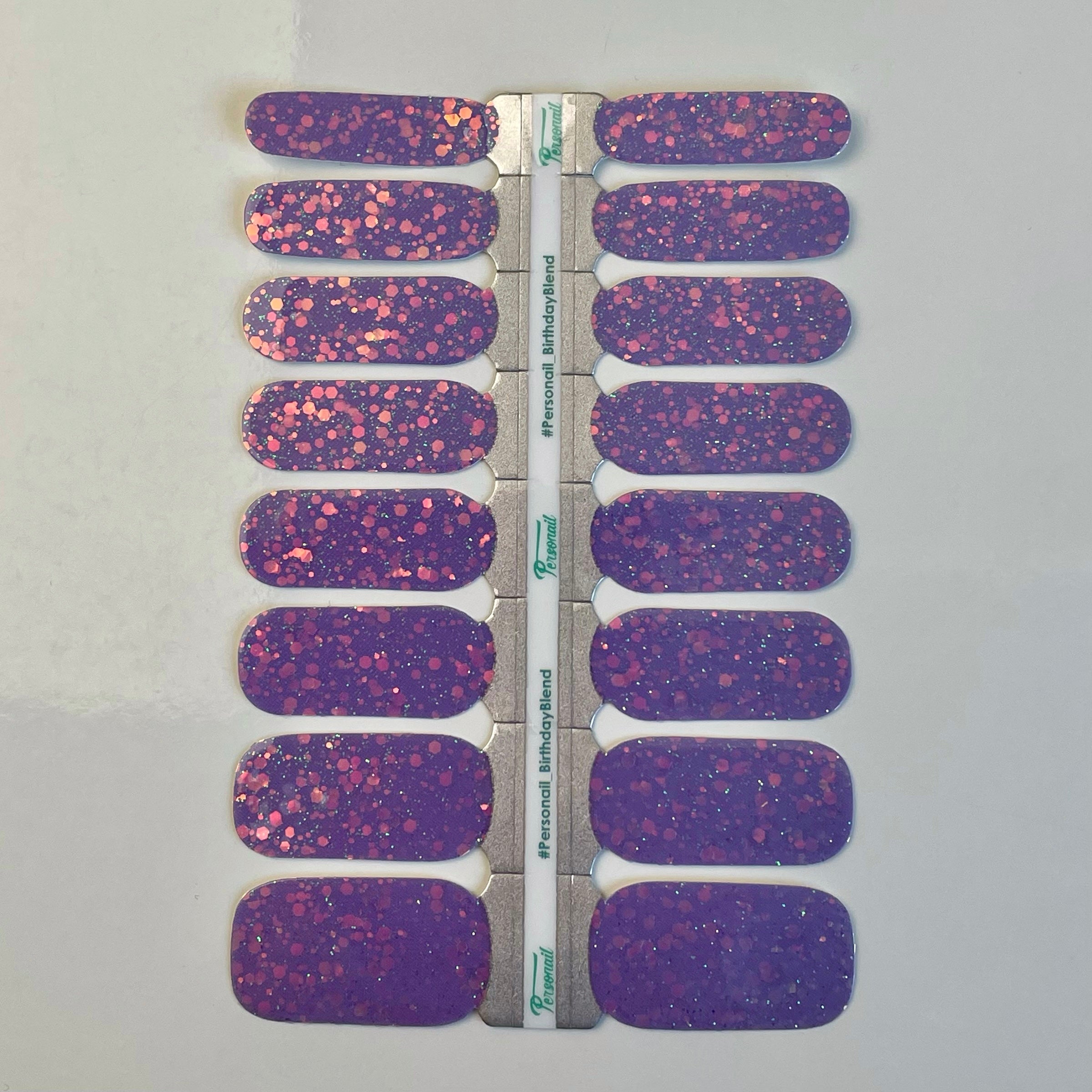 Birthday Blend | Purple Glitter Nail Polish Wrap