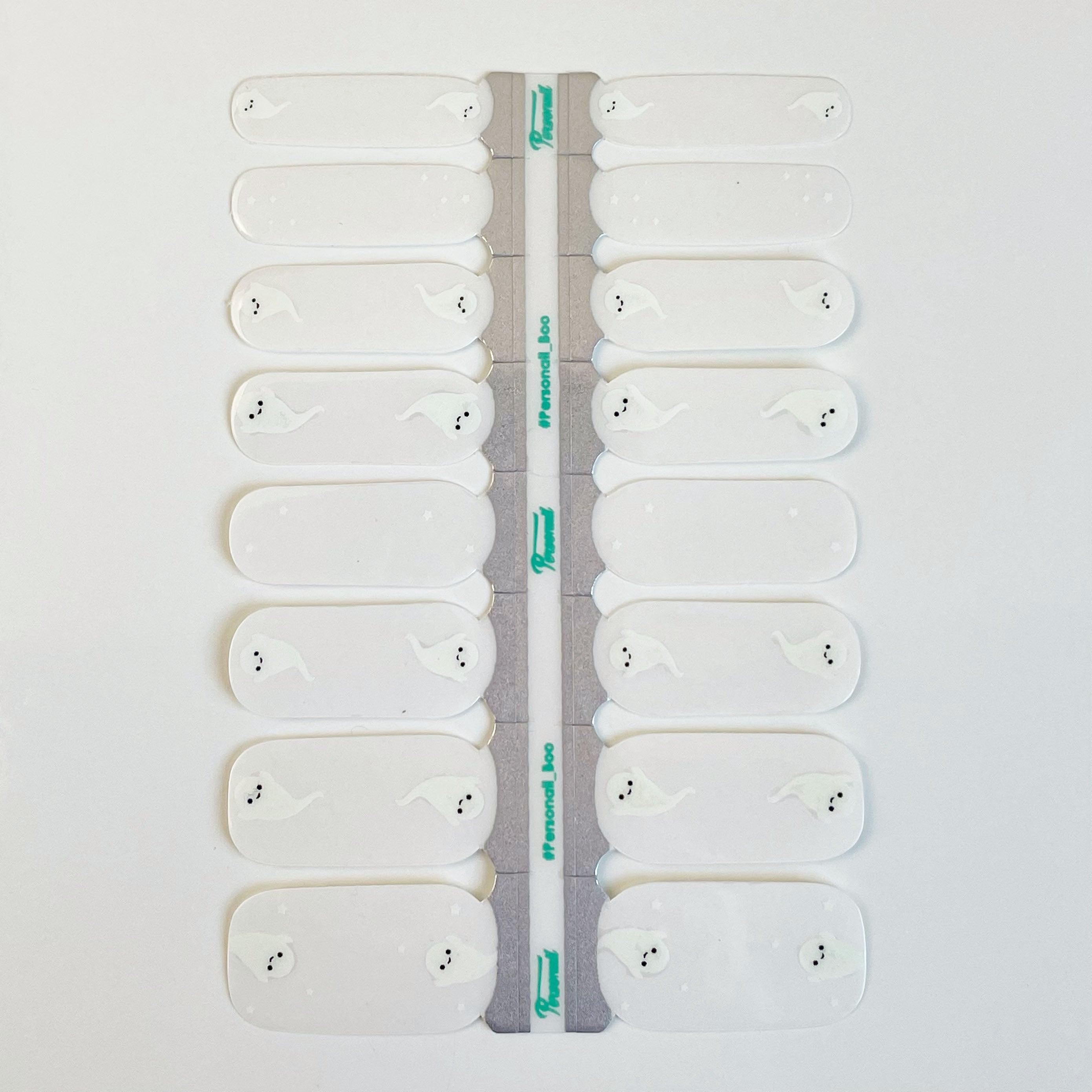 BOO | Transparent Halloween Themed Nail Polish Wrap