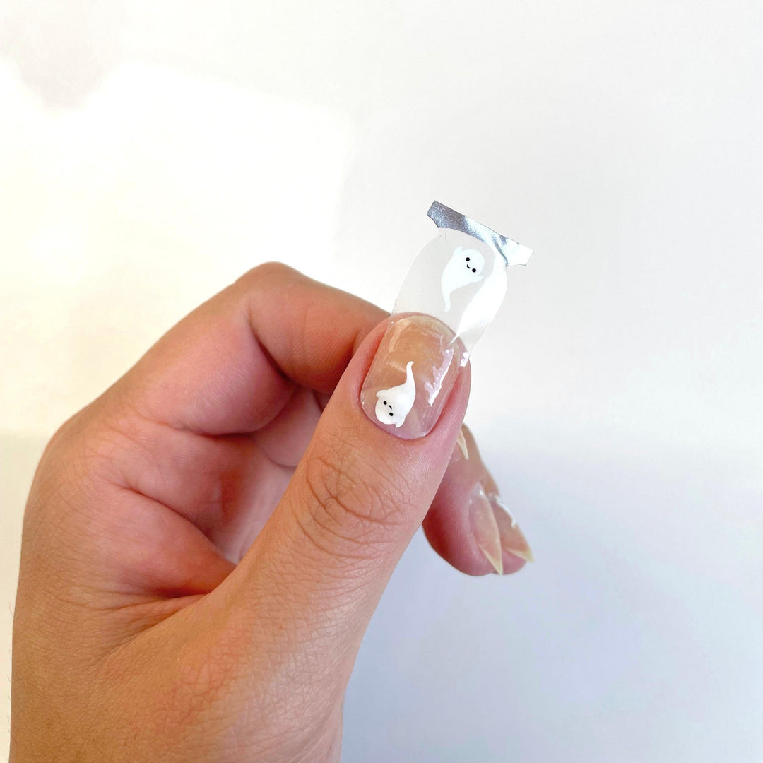 BOO | Transparent Halloween Themed Nail Polish Wrap