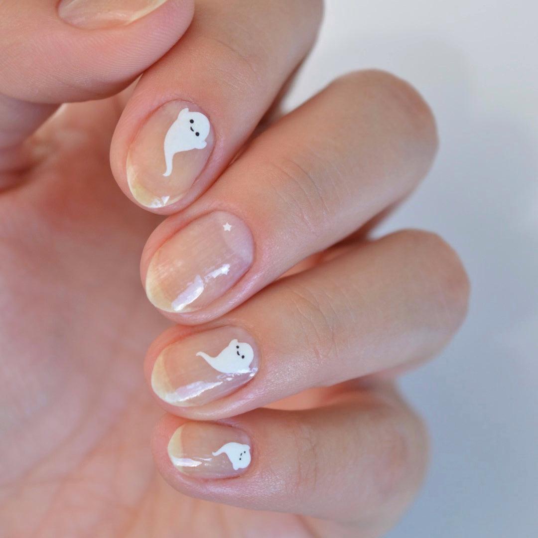 BOO | Transparent Halloween Themed Nail Polish Wrap