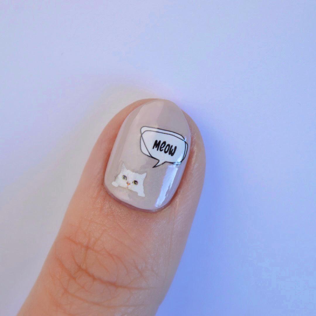 Meow PLAY Nail Art Sticker