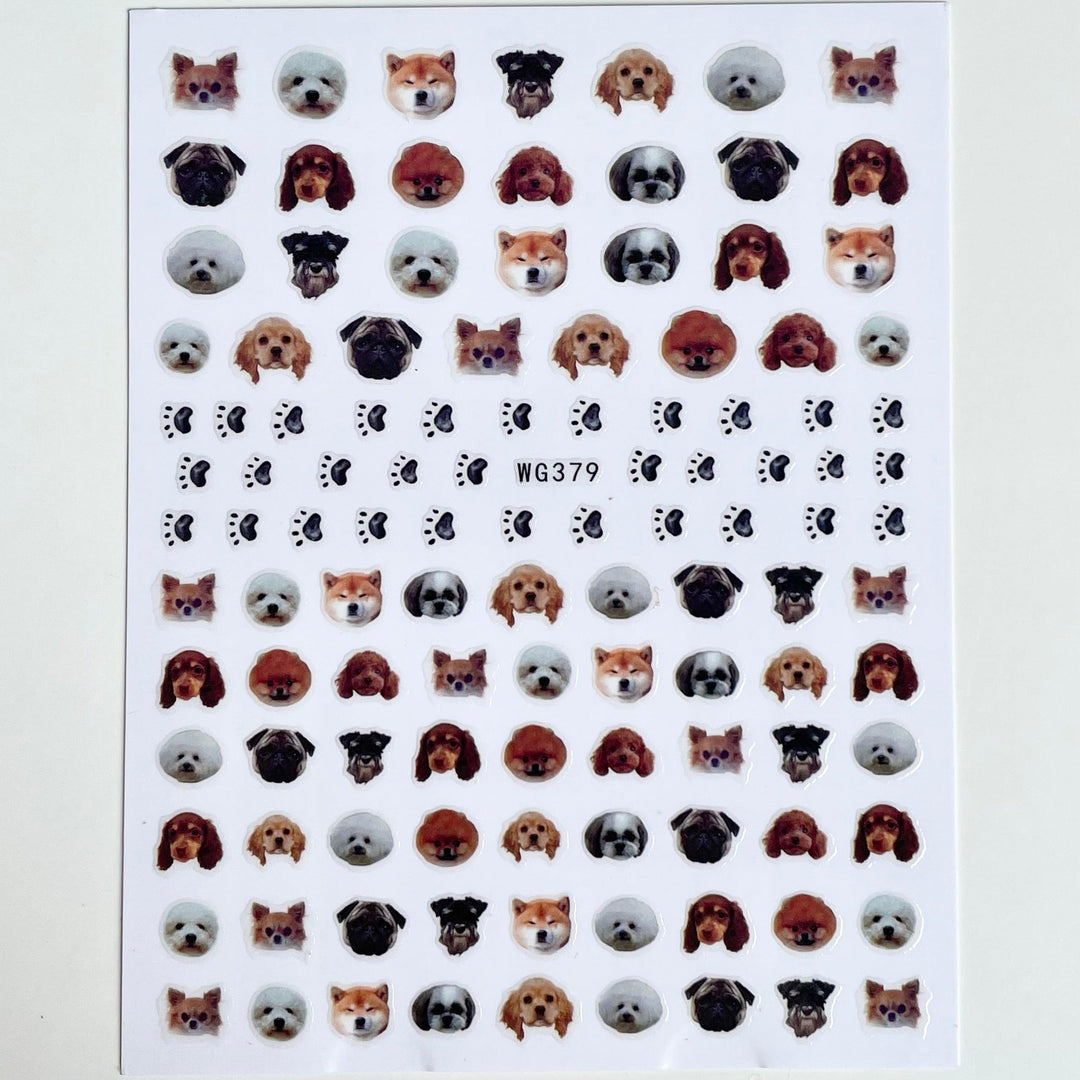 Dog PLAY Nail Art Sticker