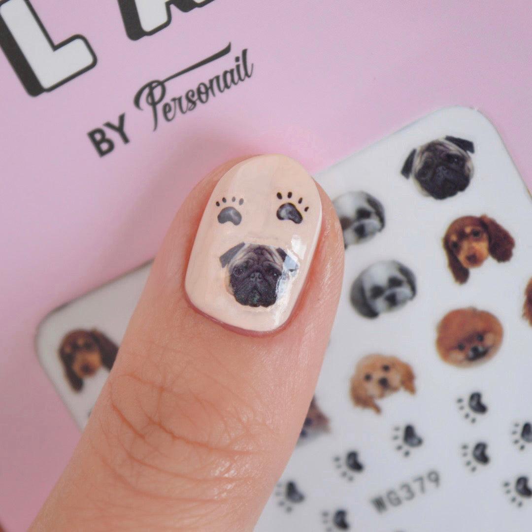 Dog PLAY Nail Art Sticker