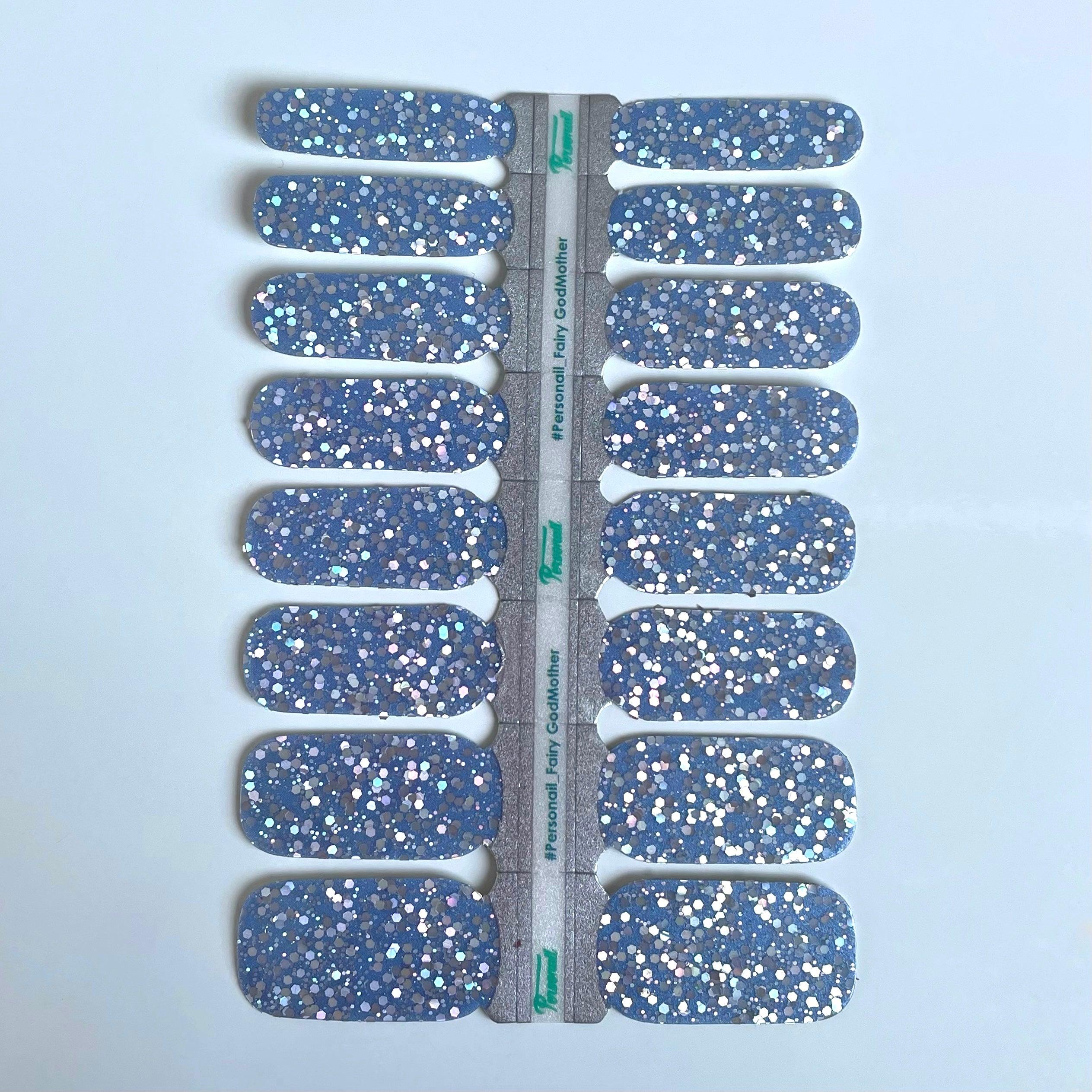 Fairy God Mother | Blue Chunky Glitter Nail Polish Wrap