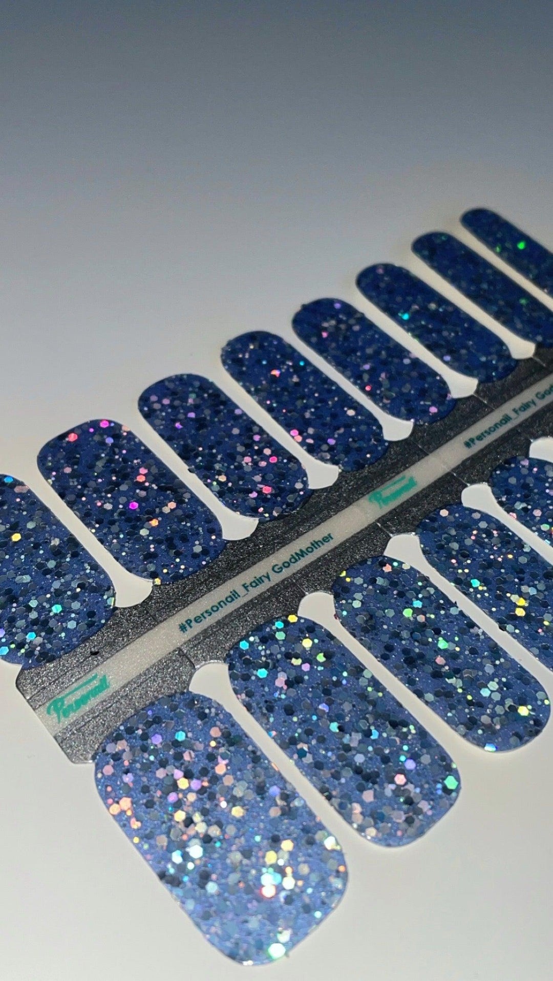Fairy God Mother | Blue Chunky Glitter Nail Polish Wrap