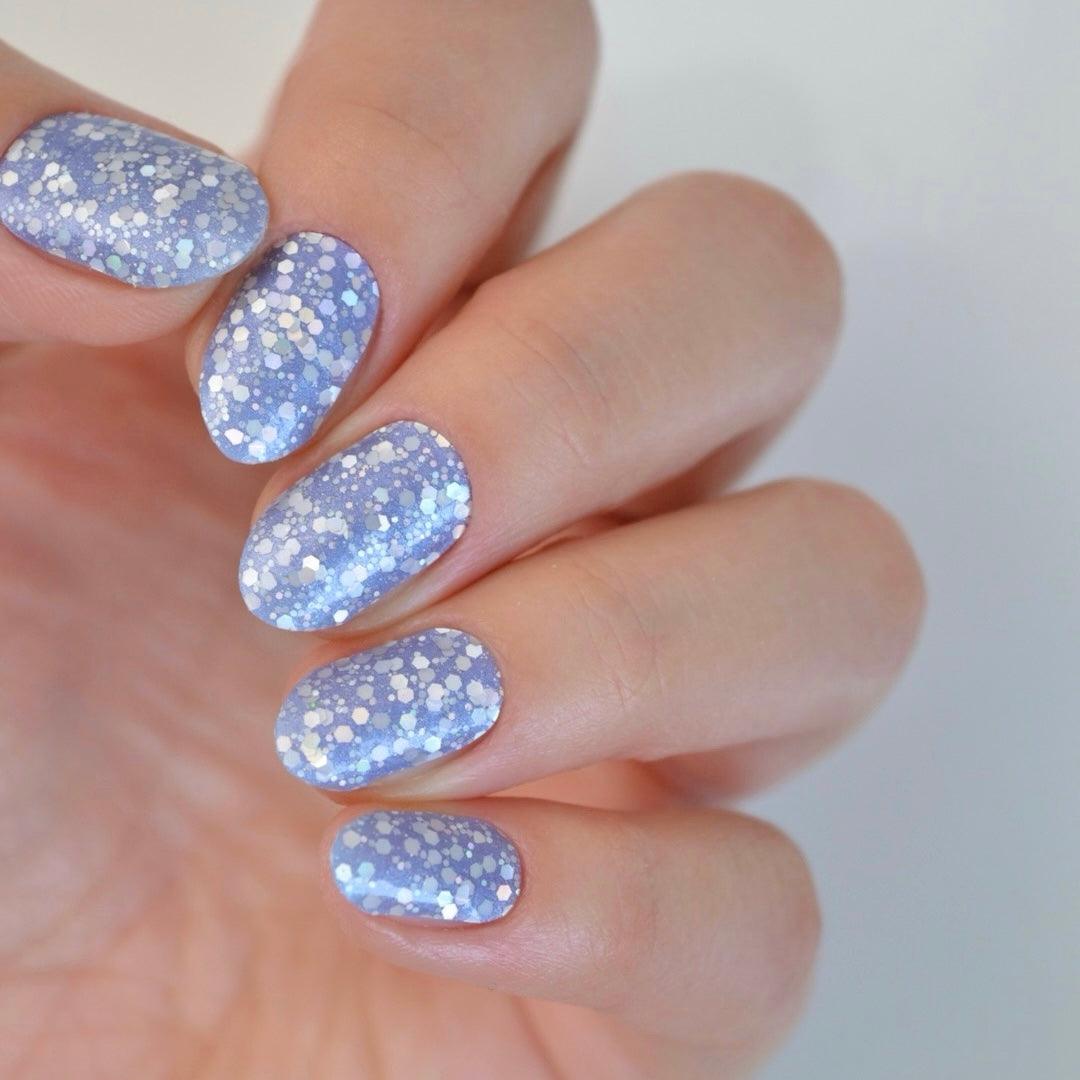 Fairy God Mother | Blue Chunky Glitter Nail Polish Wrap