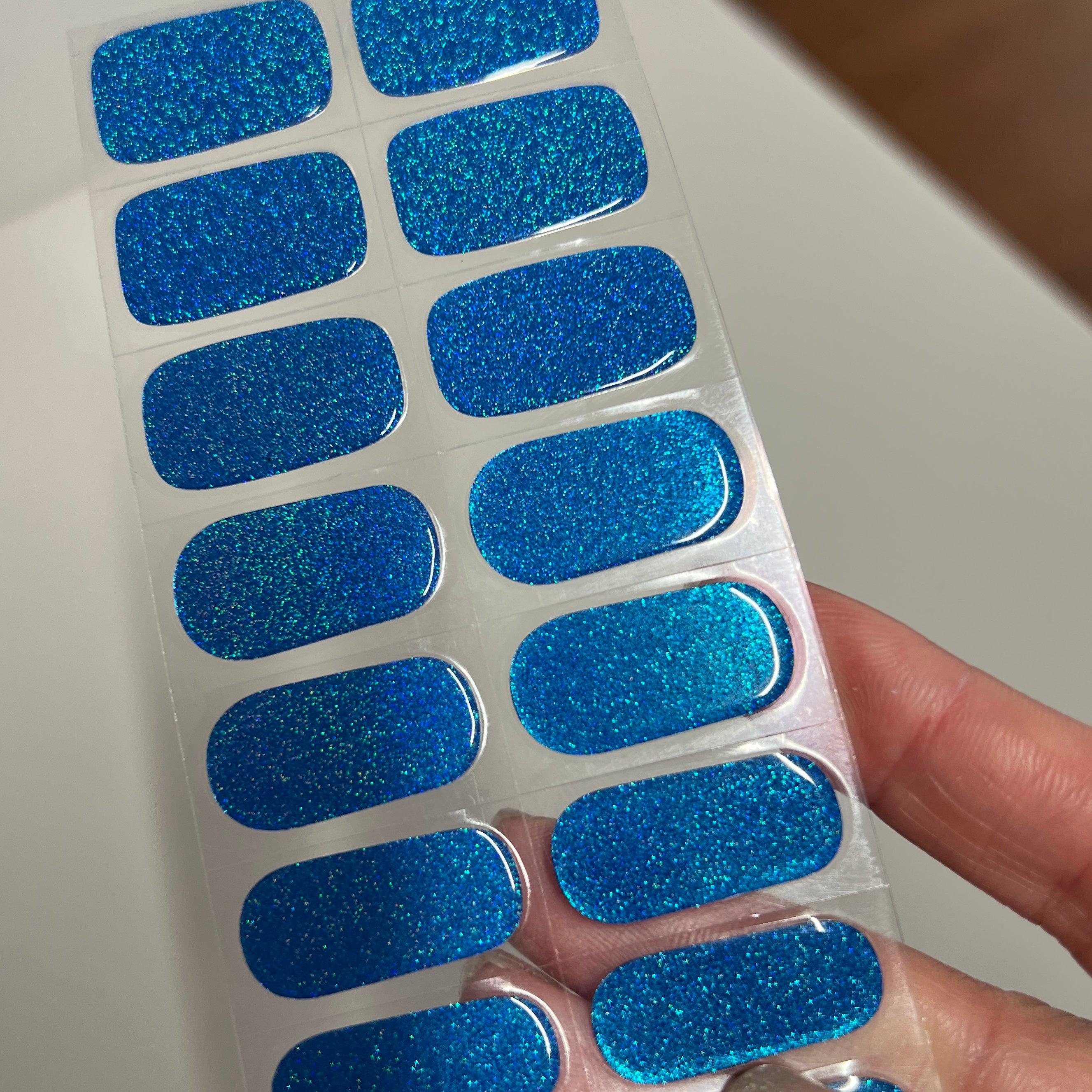 Holo Holo Blue | Super Jellies DIY Hard Semi Cured Gel Nail Wraps